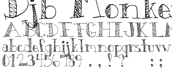 DJB MONKEY SCRATCHES font
